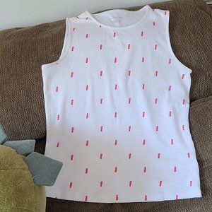 White Flip Flop 🩷 Tank Top